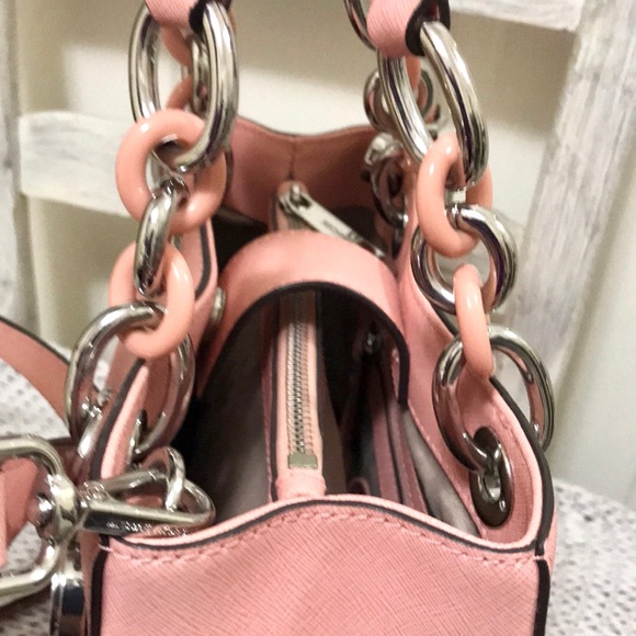 Michael Kors Saffiano Leather Cynthia Satchel - Picture 10 of 16